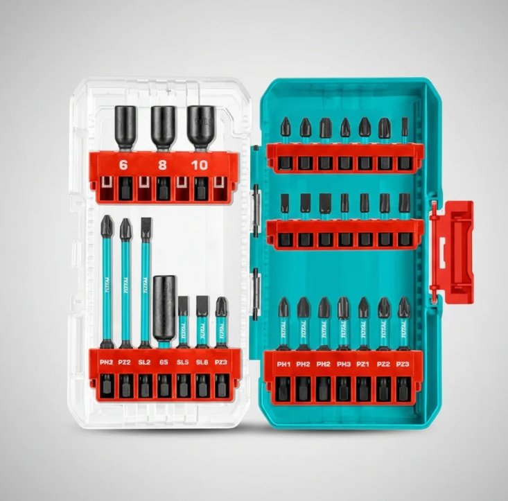 SET/JUEGO 31 ACCESORIOS PARA ATORNILLADOR TOTAL TACSDL11306